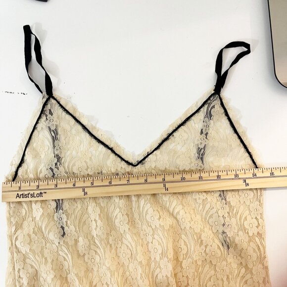 Free People FP One Violette Slip Dress Lace Cream Boho Indie - Size Small - Picture 5 of 6